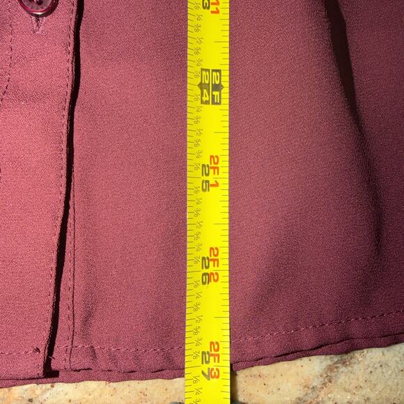 Express Portofino Shirt Women's Large Purple Button Front Roll Tab Long Sleeve - Picture 4 of 7